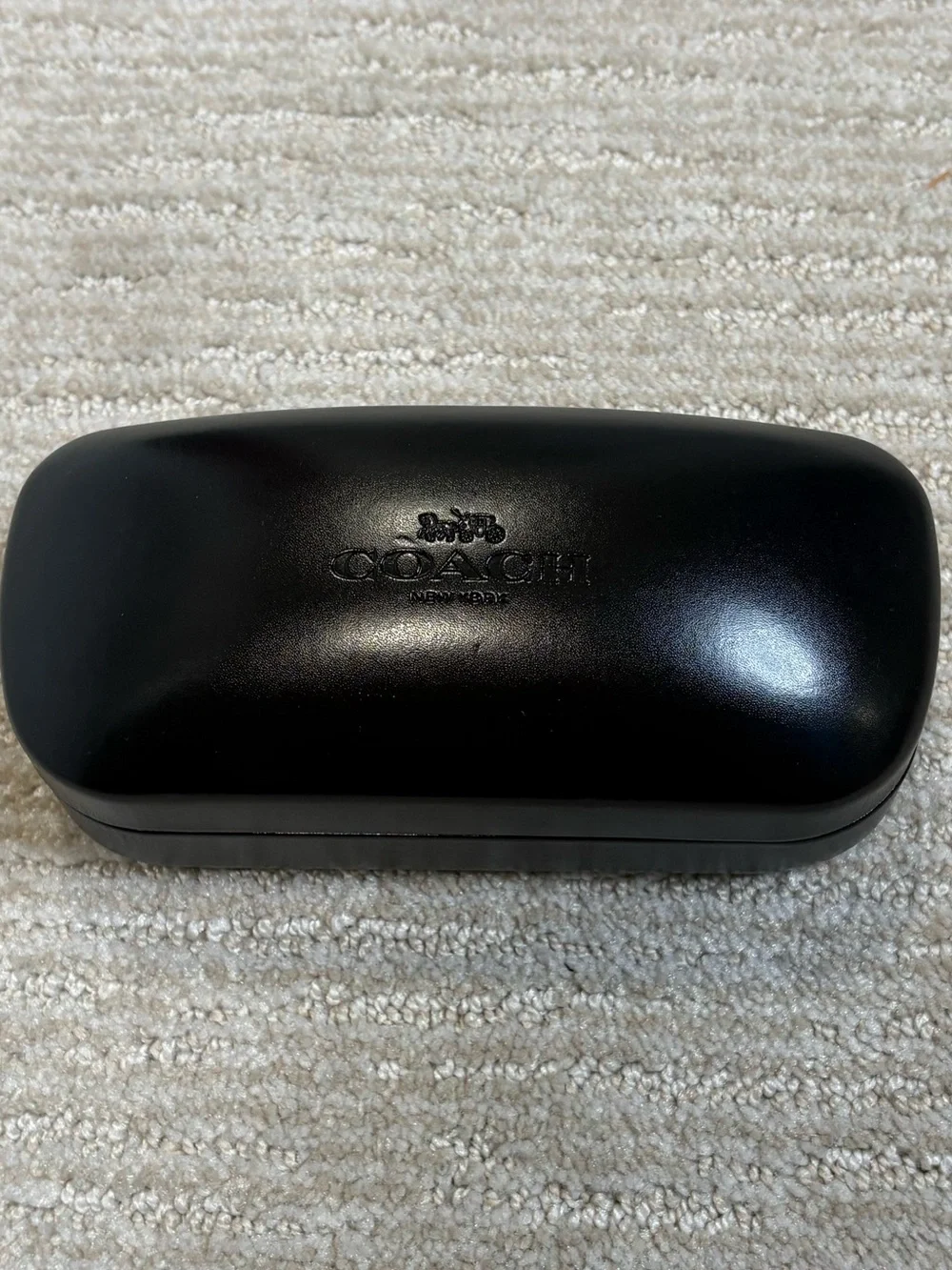 Coach New York Authenic Black Sunglass Hard Case (No Sunglasses) Genuine Holder